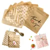 25pcs / lot Sacs en papier kraft Sacs d'emballage cadeau pour les sacs cadeaux de fête d'anniversaire de mariage