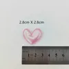 100pcs 2,8cm acolchoado coração brilhante remendo apliques para roupas de costura de chapéu