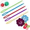 100pcs/lote misto colorido agulhas de tricô de plástico costura agulhas fios de costura manualmente Crochet Hook A agulhas de olho grande ferramenta DIY