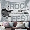 Rock gitarrmusik vägg tapestry hemvägg dekor tapestry täcker badhandduk picknick matta yogamatta