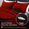 Sydcommerce Red and Black Full Comforter - مجموعات الفراش الناعمة لجميع الفصول -3 قطعًا مصممة كاملة مع 2 وسادة عكسية