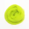 10/50/100g açık yeşil serisi yün fiber çiçek hayvan oyuncak yün fitil iğne keçesi el yapımı eğirme diy zanaat malzemeleri aracı