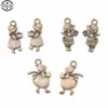 5 Pcs/lot Metal Bronze Color Zipper Head Zipper Pendant Zinc Alloy 3 Styles Zippers Sliders Wholesale 3CM