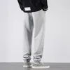 Men Big Tall Sweatpants Long Length Sports Joggers Male Winter Fleece Warm Sweat Pants Black Cotton Stretch Elastic Waist 240329