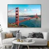 Paysage toile peinture de San Francisco Golden Gate Bridge Prift Affiches et imprimés Wall Picture Room Home Decor No Frame