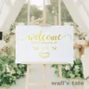 Wedding Welcome Sign Decal Rustic Wood Wedding Decor Bride and Groom Names Wedding Date Customized Vinyl Sticker New Arrival