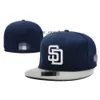 Fashion Styles Padres SD Letter Baseball Caps Newest Casual Gorras Hip Hop Men Women Chapeus Fitted Hats Hh-6.30 5620