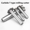 Moignage en carbure T-Slot Cutter pour les coupe-alliages YG8 soudés en métal pour les outils de fraisage à tige droite en acier en acier CNC en acier CNC