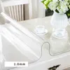Table Cloth 1pc Transparent PVC Mat Waterproof Oil-Proof Tablecloth Soft Glass Thickness 1mm Home Dining Accessories