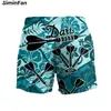 Fléchettes Fire Water 3D Imprimé pour hommes chic shorts de planche mâle pantalon de plage décontracté pantalon unisexe harajuku streetwear punk style