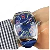 2024 Nouvelles heures folles 8880 CH Blue Dial Asian 2813 Automatic Mens Watch Case Silver Blue Leather Strap en cuir bon marché Gents de 8style