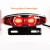 Lúvias elétricas de 36/48V/60V do farol de lâmpadas traseiras de alerta traseira LED Night Spotlight Cycling Cycling Ebike