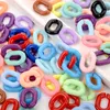 50pcs/Los 24x18mm gemischte Farbe Acryl verdrehte Ketten zusammengebaute Teile Perlen für Schmuck Herstellung von DIY -Armband -Halskettenzubehör