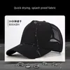 Luxury designer cap Large head high top hat for men's summer breathable baseball cap with large brim sun shading spot hard top duck tongue net hat