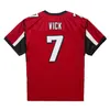 Zszyte koszulki piłkarskie 7 Michael Vick 2001 2002 2003 Mesh Legacy Emerytowane retro klasyki koszulki kobiety Młodzież Młodzież S-6xl Red White Black