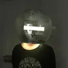 Disco espelho de capacete de bola máscara de máscara de espelho para DJ Nightclub Festival Dance Rave Party Mirror Man Show Mirror Girls