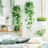 Decorative Flowers Artificial Hang Plants Indoor Outdoor Plant Decor Faux Greenery For Wall Plastic Decors