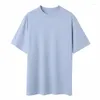 メンズTシャツZOCEPTEMERCERIZED COTTON Tシャツメン高品質の半袖Oネックソリッドカラー薄い夏のカジュアルティートップス