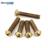 5-50pcs m2 m2.5 m3 m4 m5 m6 gb818 puro cobre de bronze redonda phillips parafuso de parafuso de cabeça parafuso de parafuso de cabeça 6-50mm