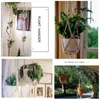 Heiße Verkäufe 100% handgefertigtes Makrame -Pflanzenbügel Blume /Topfstange für Wanddekoration Innenhänge Hängende Pflanzer Hängende Korb