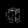 7x8x10 cm transparente Reptilien -Zuchtbox Acryl -Fütterungsbox 360 Grad hoher transparenter magnetischer Haustierkletter -Terrarium