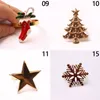 Nieuwe metalen kerstboom Napkin Ringen BOEM Flower krans Mondring Bell Elk Santa Wedding Banquet Hotel Huistafel Kerstmis Decor