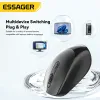 Gadgets Essager mouse sem fio bluetooth 2.4g silent rates 1600 dpi para macbook tablet laptop para laptop pc acessórios sem fio mouse