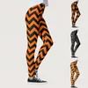 Aktive Hosen Mode Kürbiskopf Leggings Erwachsener 3D -Druckdame Hosen Halloween Karnevalsparty Fitness Sportswear Bottom für Frauen