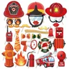 Fireman DIY Photo Booth Props Baby Shower Firefighter Party Decor Photobooth Prop Happy Birthday Party Decor Mustache Prop