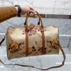 Сумка для велосипедов Vintage Luggage Designer Bags Women Summags Высококачественная дамская мода с большими цветами ручными ручными 262D