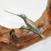 Solid Copper Long Mouth Bird Statue Ornaments Classic Brass Animal Woodpecker Figurines Home Desk Decorations Pu 'er Tea Needle