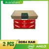 RAMS AVANSHARE 1SET 2pcs RADIATER ROSSO DDR4 8GB 4GB 16GB 2400 2666 3200MHz PC INSECK DISSEGGIO MEMORIA DI CHEMMA RAM RAM per Intel All MotherB