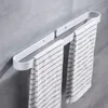 Tuqiu Hangel Appendiabiti per asciugamano da bagno nero Porta di asciugamano in alluminio bianco barra da asciugamano a parete nera a parete nera 30/40/50/60 cm