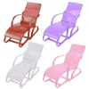 1: 6 Schaal Poppenhuis Meubels zwemmen opvouwbare Deckchair Accessoires Voor Pop Voor Blythe Huis Lounge Roze Roos Stand Stoel