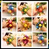 Kindergarten Kid Dance Sequin Hand Flower Adult Bell Bracelet Bracelet Enfants Festival Activité Sports Meeting Performance Performance