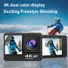 Camera WiFi Action Caméra 4K 60fps 16MP Touch Touch IPS Double écran WiFi Action étanche Action Motion Caméra Caméra sportive grand angle 170 °