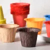 50st/pack muffins kopp papper cupcake omslag bakningskoppar fodral muffin lådor tårta kopp diy tårta verktyg kök bakmatning