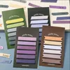 120 feuille / pack Gradient Couleur Sticky Note Stitching Notepad autocollants mignons PAD MEMO DIY KAWAII PAPEERIE STALONNEMENT