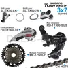 SHIMANO Tourney 3x6 3x7 Speed GroupSet Inclua SL-TX50 Shifter RD-TY300 TRANSELHEUR DEERILUR traseiro MF-TZ500 Corrente de roda dentada CN-HG71