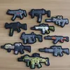 Pistol-Shaped PVC Rubber Stickers Striped Military Tactical Hand With Epoxy Shoulder Stickers Mark Suit Body Accessories