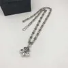 2024 Designer Brand Cross Ch Netlace for Women chromes High Boat Anchor Flower Pendant Silver Plated Stain Mens stile leart Men Classic Jewelry Neck HJ75 MD6D