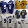 Burrow LSU Tigers Joe Football Jersey College Jayden Daniels Michigan Woerines 9 J.J.McCarthy Purple White Yellow Mens Ed Jerseys New S