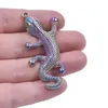 10pcs Lizard Gecko Spider Charm Rainbow Animal Pendant DIY Jewelry Making Supplies Punk Accessories Handmade Necklace Materials