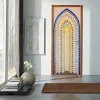 Vit 3D Självhäftande dörrklistermärke Art Arch Renurbish affisch Muslimsk moské av mekka skåp Väggklistermärken Anpassad väggmålning för hemmet