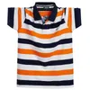 Men Polo Shirt Summer męskie swobodny oddychanie w rozmiarze 5xl 6xl w paski z krótkim rękawem czyste bawełniane ubrania modowe 240410