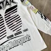 2024SS Graffiti Baskı T-Shirt Erkek Kadın Tişört Uzun Kollu Beyaz Tops Tee