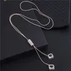 Hanger kettingen mode kettingen kristallen sieraden klaver blad bladeren ketting hanger lange trui draai ketting ketting voor vrouwen 240410