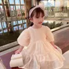 소녀 드레스 여자 아기 드레스 2024 여름 패션 우아한 공주 생일 파티 선물 아동 의류 2 3 4 5 6 년