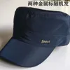 Men's Casual Quick Drying Flat Top Outdoor Leisure Sun Shading Duckbill Hat, Middle-aged Elderly Spring and Summer Thin Hat