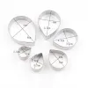 7Pcs Petal Drop Rose Cutting Die Cutters Bread Making Baking Mould Fondant Mold Biscuit Craft DIY Family Kitchen Tool